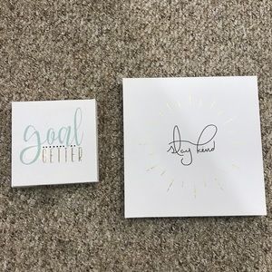 “Goal getter” and “Stay kind” Wall Art